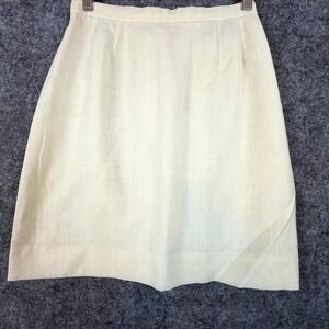 Vintage Stirling Cooper Office Skirt Womens 10 Beige Career Chic Capsule Neutral